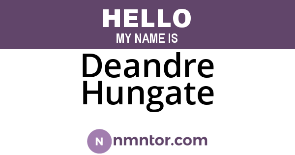Deandre Hungate