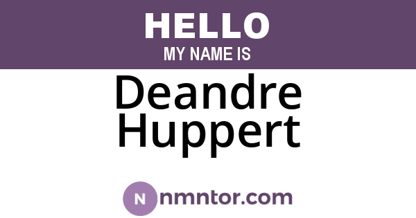 Deandre Huppert