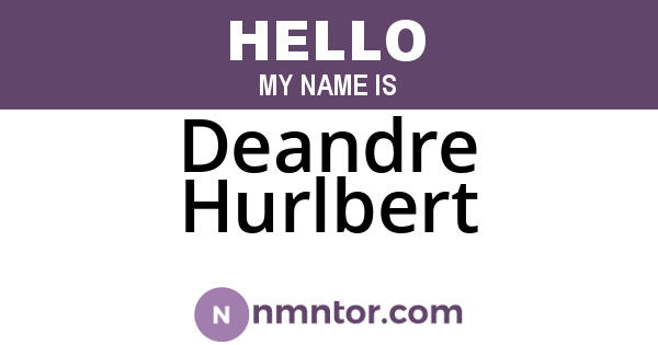 Deandre Hurlbert