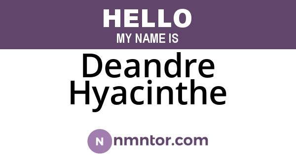 Deandre Hyacinthe