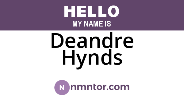 Deandre Hynds