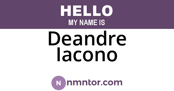 Deandre Iacono