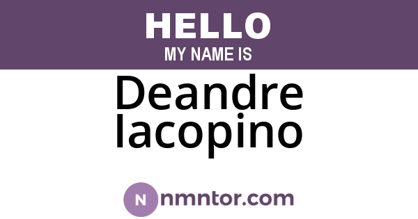 Deandre Iacopino