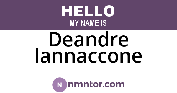 Deandre Iannaccone