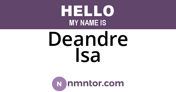 Deandre Isa