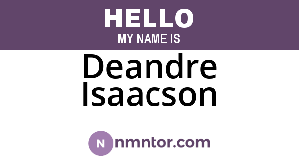 Deandre Isaacson