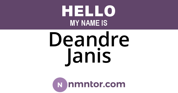 Deandre Janis