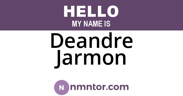 Deandre Jarmon
