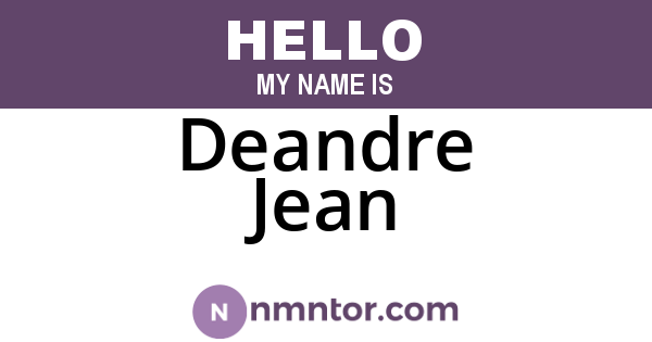 Deandre Jean