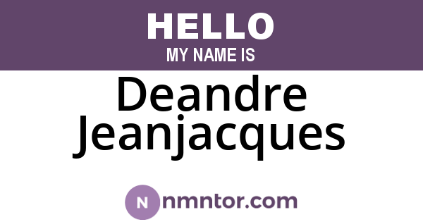 Deandre Jeanjacques