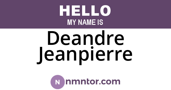 Deandre Jeanpierre