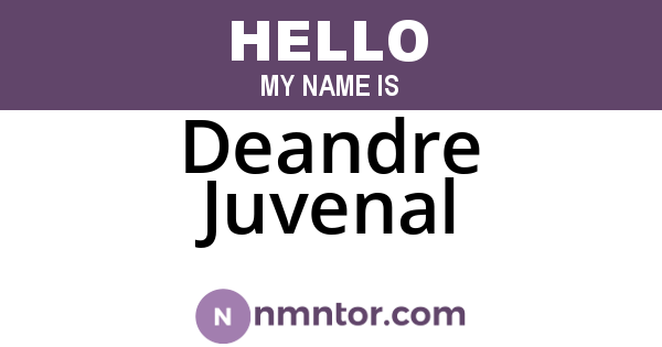 Deandre Juvenal