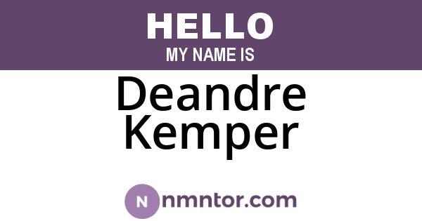Deandre Kemper