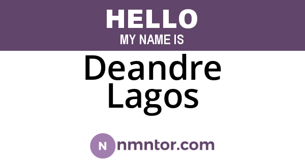 Deandre Lagos