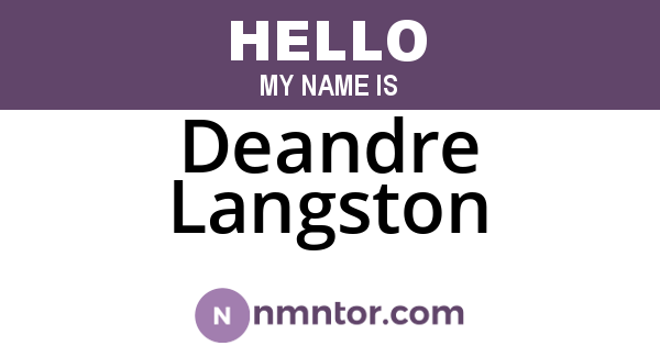 Deandre Langston
