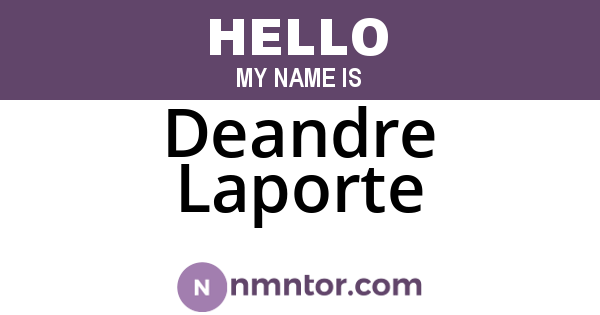 Deandre Laporte