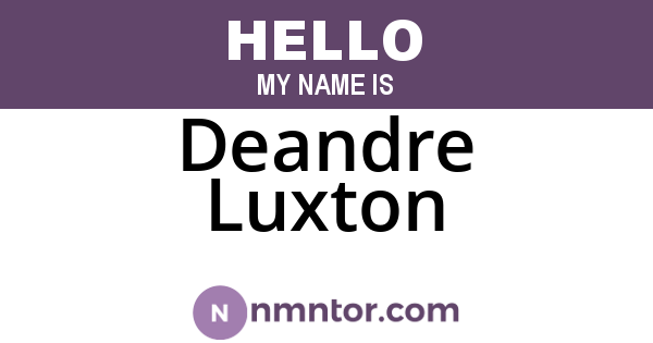 Deandre Luxton