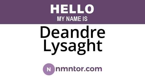 Deandre Lysaght