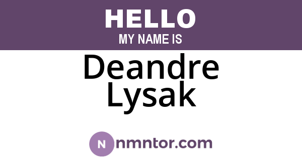Deandre Lysak