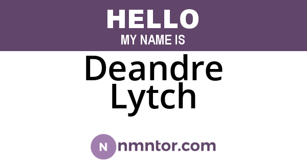 Deandre Lytch