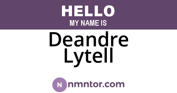 Deandre Lytell
