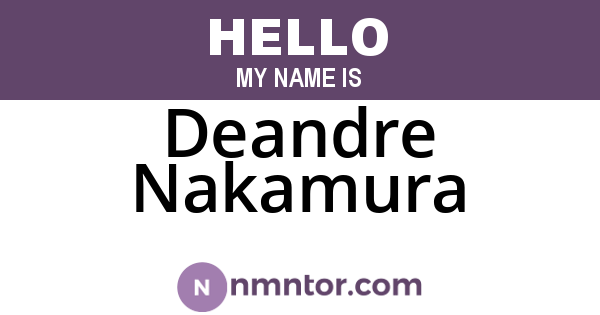 Deandre Nakamura