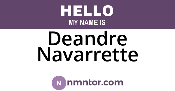 Deandre Navarrette