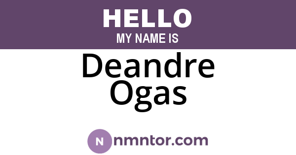 Deandre Ogas