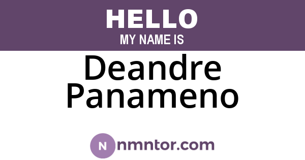 Deandre Panameno