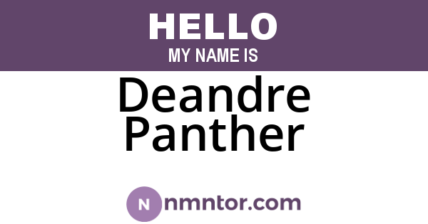 Deandre Panther