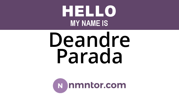 Deandre Parada