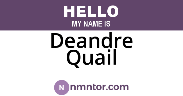 Deandre Quail