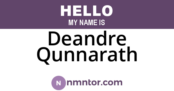 Deandre Qunnarath