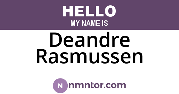 Deandre Rasmussen