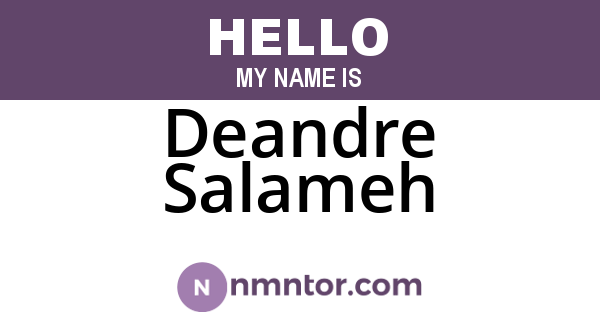Deandre Salameh