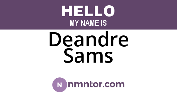 Deandre Sams