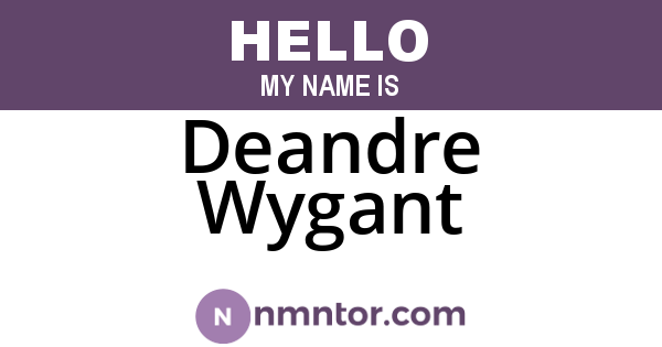Deandre Wygant