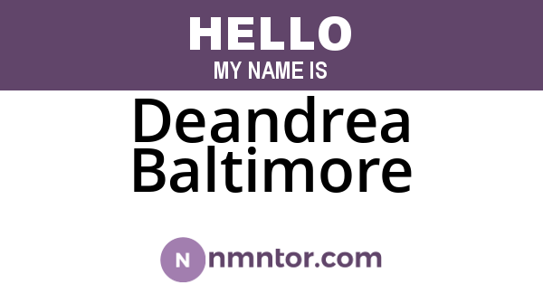 Deandrea Baltimore