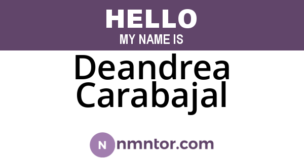 Deandrea Carabajal