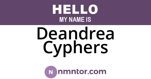 Deandrea Cyphers