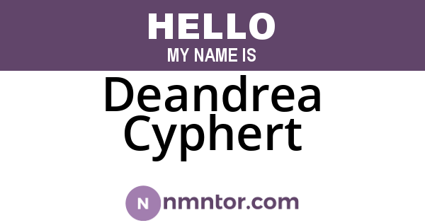 Deandrea Cyphert