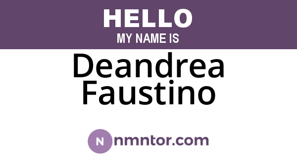 Deandrea Faustino