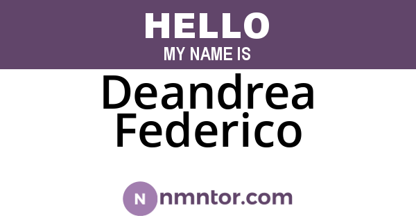 Deandrea Federico