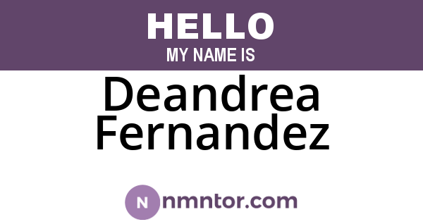Deandrea Fernandez