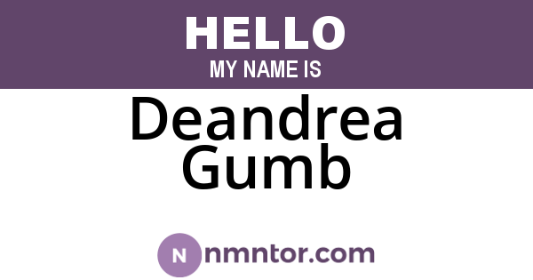Deandrea Gumb