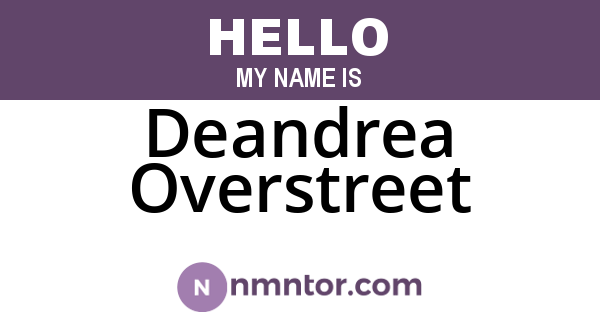Deandrea Overstreet