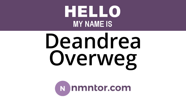Deandrea Overweg
