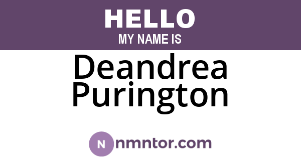Deandrea Purington