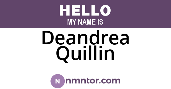 Deandrea Quillin