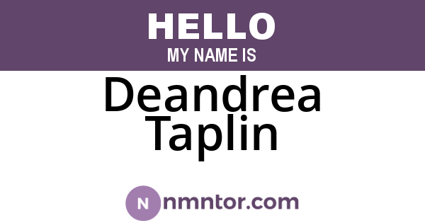 Deandrea Taplin